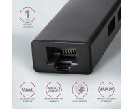 Axagon HMA-GL3A SuperSpeed USB-A hub + gigabit LAN - 1485449 - zdjęcie 4